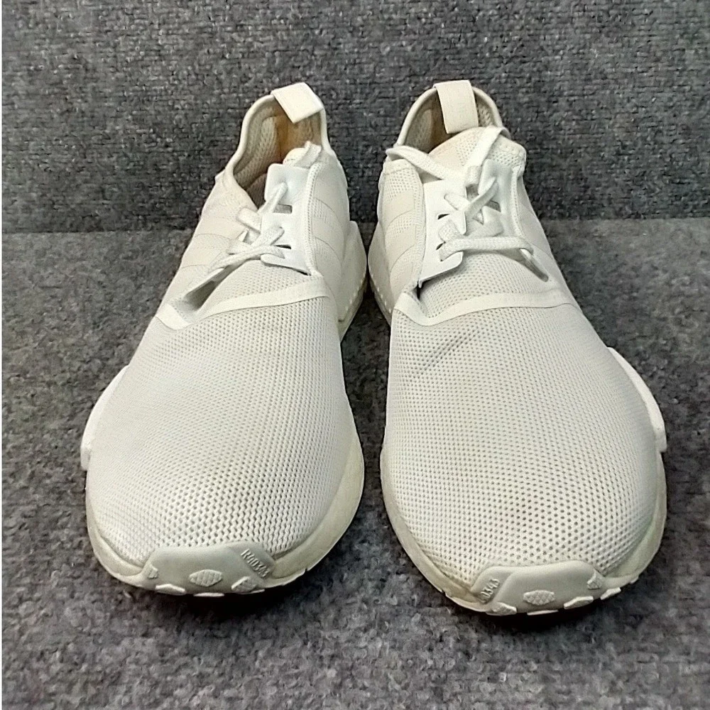 Adidas NMD R1 Mens White Mesh Boost Running Shoes Sneakers BA7245 Size 14